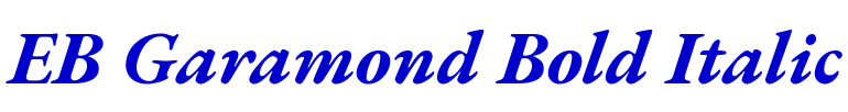 EB Garamond Bold Italic フォント